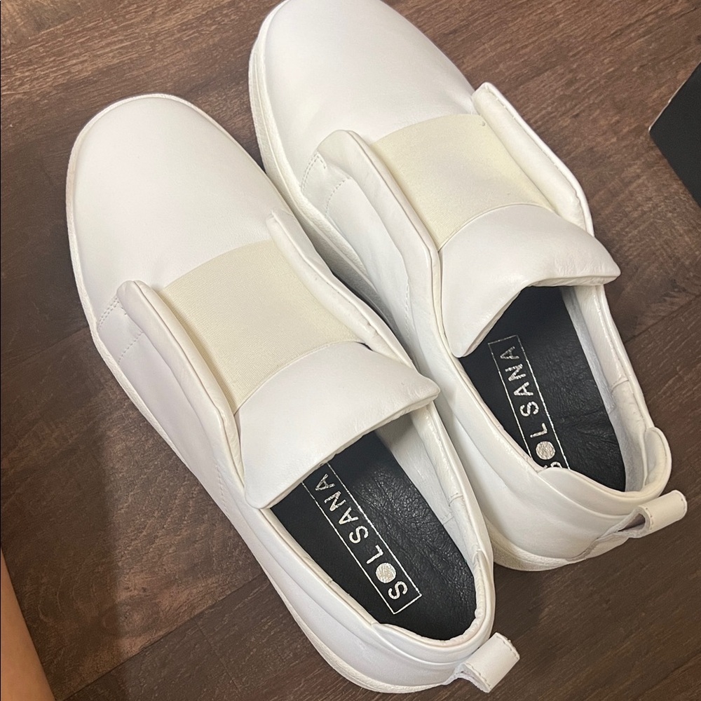 Sol Sana Men's Cream Slip-On Loafers